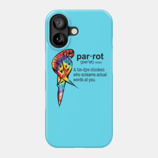 Tie-dye Parrot Phone Case