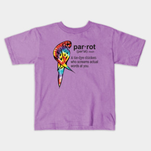 Tie-dye Parrot Kids T-Shirt
