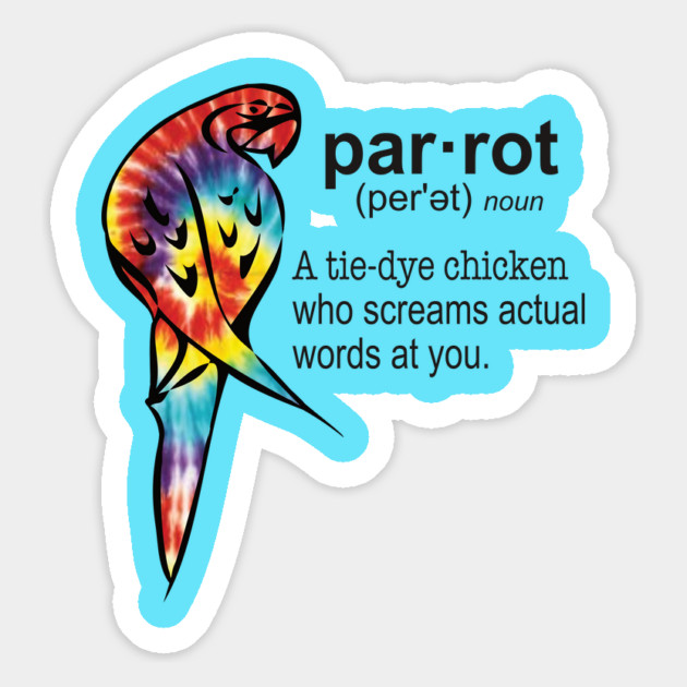 Tie-dye Parrot Magnet by Einstein Parrot