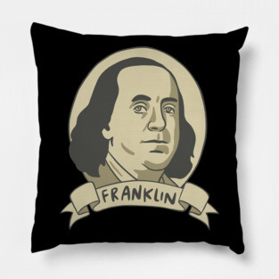 Ben Franklin Portrait Pillow