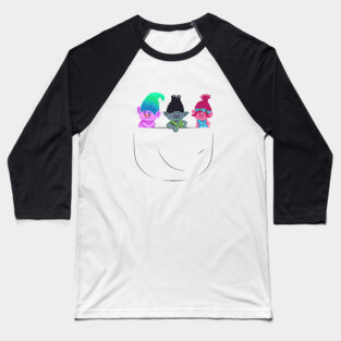 Little Trolls In Pocket Baseball T-Shirt