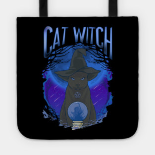 Cat Witch Mysterious Halloween Character Tote