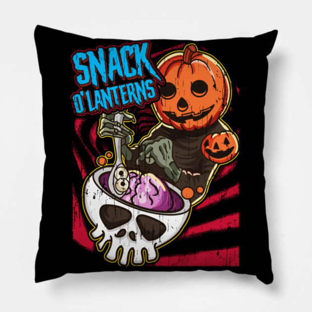Snack O'lanterns Halloween Funny Pillow by creative