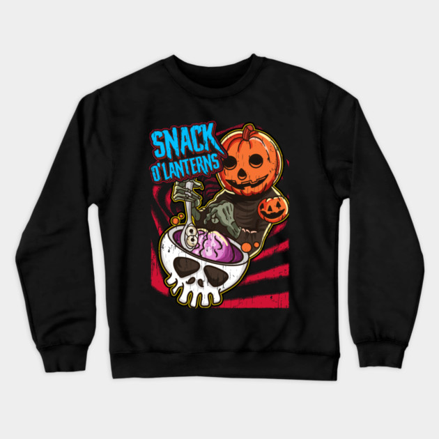 Snack O'lanterns Halloween Funny Crewneck Sweatshirt by creative