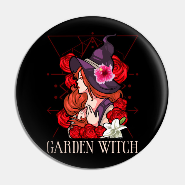 Garden Witch Halloween Pin by creative