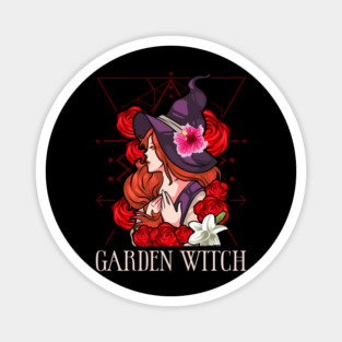 Garden Witch Halloween Magnet