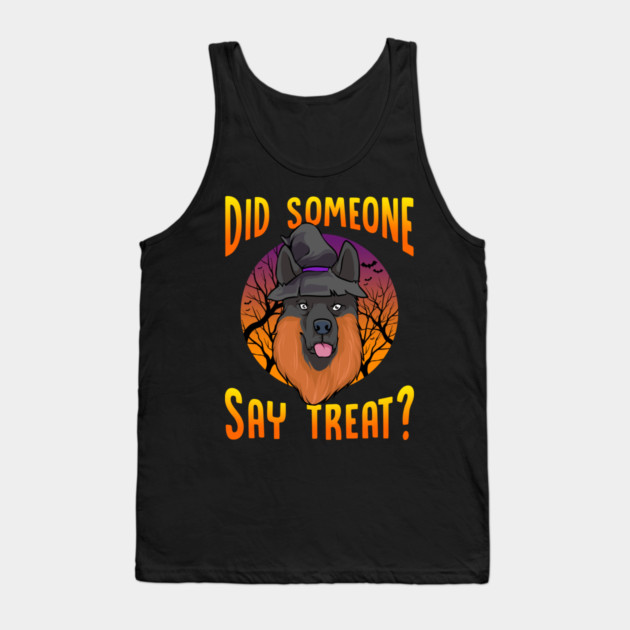Did Someone Say Treat? German Shepherd Halloween Tank Top by creative