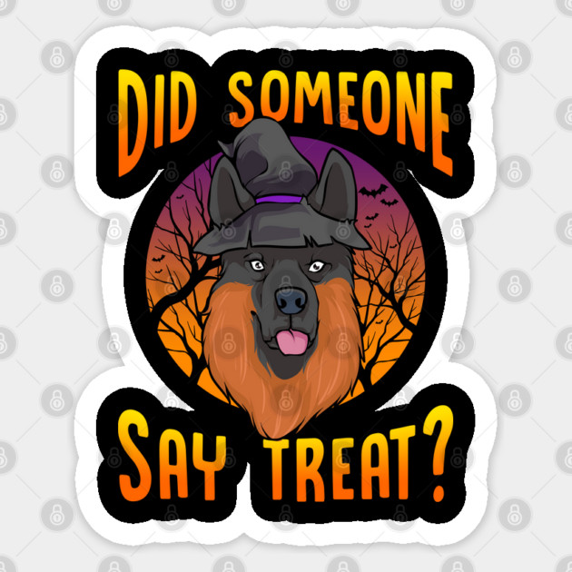 Did Someone Say Treat? German Shepherd Halloween Sticker by creative