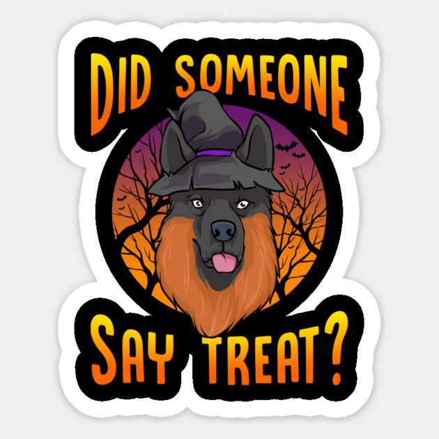 Did Someone Say Treat? German Shepherd Halloween Magnet by creative