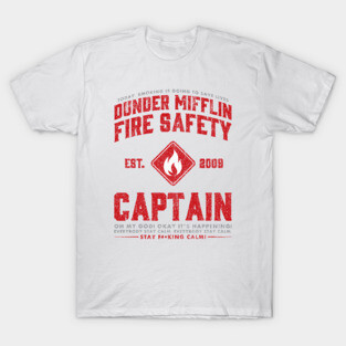 Dunder Mifflin Fire Safety Captain T-Shirt