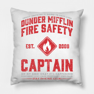 Dunder Mifflin Fire Safety Captain Pillow