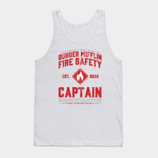 Dunder Mifflin Fire Safety Captain Tank Top