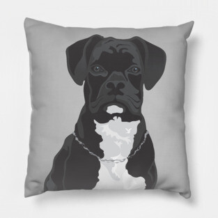 The Black & White Boxer Pillow