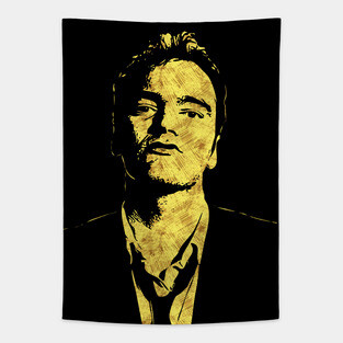 Legendary QUENTIN TARANTINO Abstract Art Style Sketch Portrait Tapestry