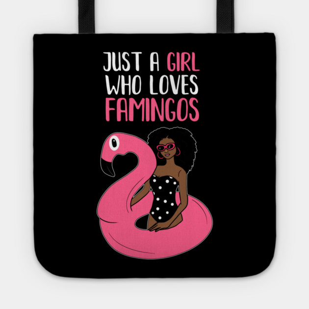 Just a Girl Who Loves Flamingos, Flamingo Lover Tote by logiamerch