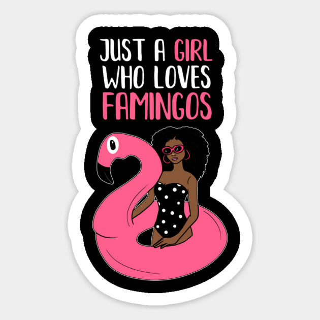 Just a Girl Who Loves Flamingos, Flamingo Lover Sticker by logiamerch
