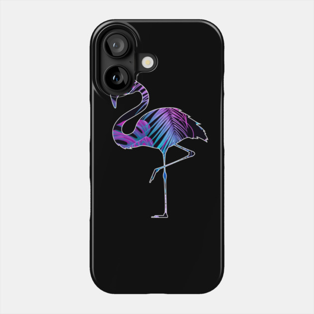 Flamingo with Tropical leaves Pattern, Love Flamingos Phone Case by logiamerch