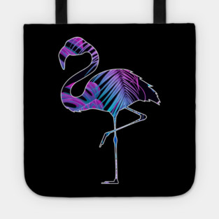 Flamingo with Tropical leaves Pattern, Love Flamingos Tote