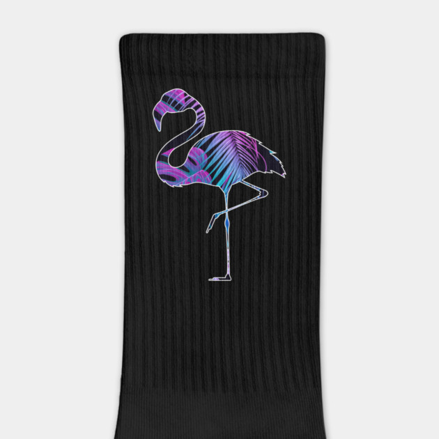Flamingo with Tropical leaves Pattern, Love Flamingos by logiamerch