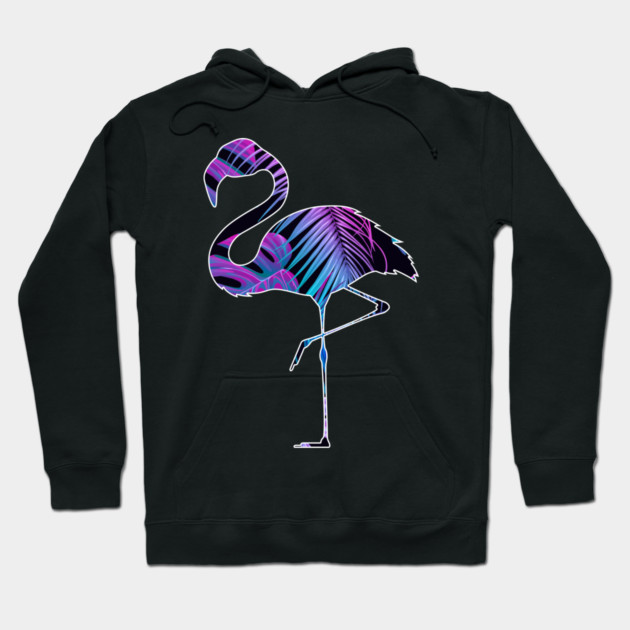 Flamingo with Tropical leaves Pattern, Love Flamingos Hoodie by logiamerch
