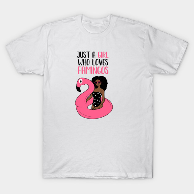 Just a Girl Who Loves Flamingos, Flamingo Lover T-Shirt by logiamerch
