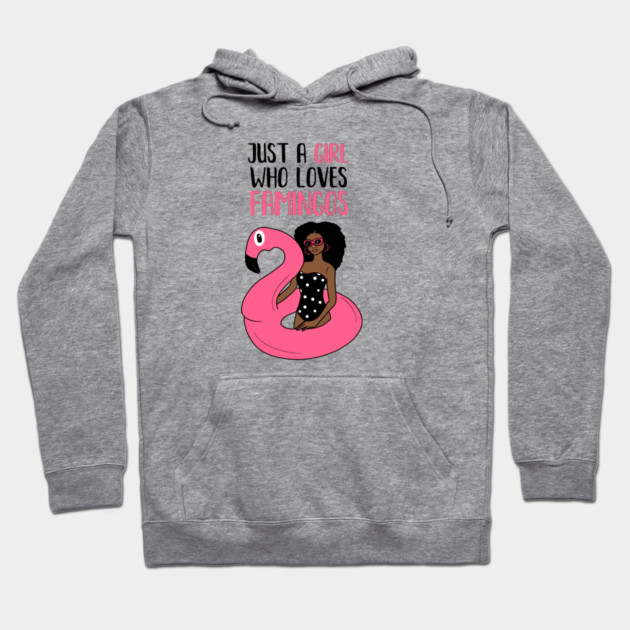Just a Girl Who Loves Flamingos, Flamingo Lover Hoodie by logiamerch