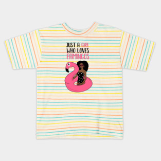 Just a Girl Who Loves Flamingos, Flamingo Lover Kids T-Shirt