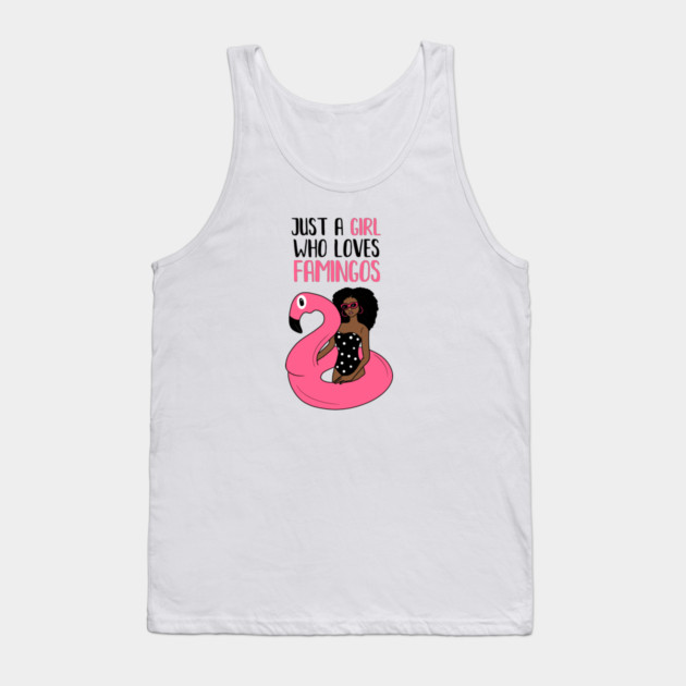 Just a Girl Who Loves Flamingos, Flamingo Lover Tank Top by logiamerch