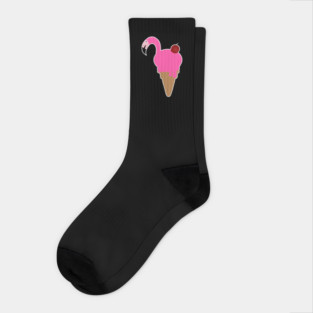 Flamingo Lover, Icecream Dripping Socks
