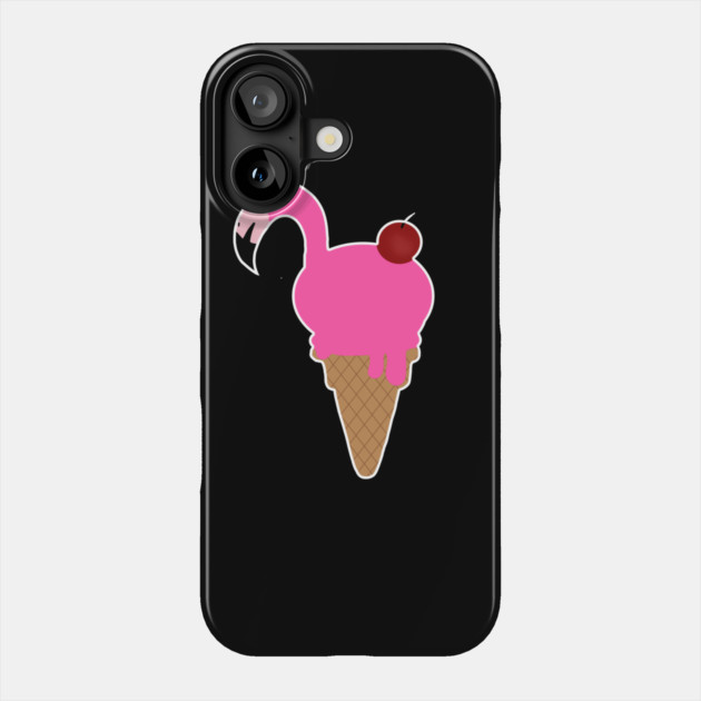 Flamingo Lover, Icecream Dripping Phone Case by logiamerch