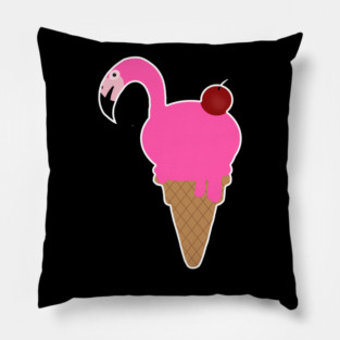 Flamingo Lover, Icecream Dripping Pillow