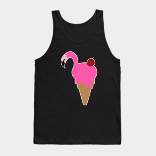 Flamingo Lover, Icecream Dripping Tank Top