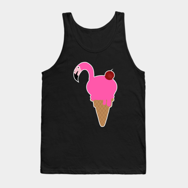 Flamingo Lover, Icecream Dripping Tank Top by logiamerch