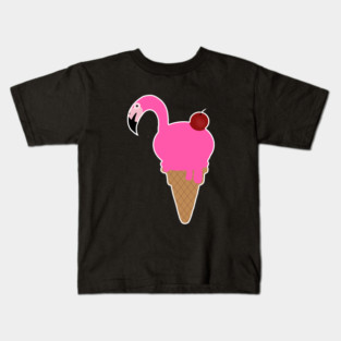Flamingo Lover, Icecream Dripping Kids T-Shirt