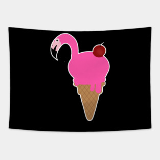 Flamingo Lover, Icecream Dripping Tapestry