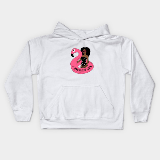 Zero Flocks Flamingo Given, Funny Love Flamingos Kids Hoodie by logiamerch