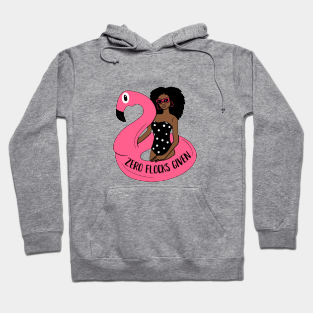 Zero Flocks Flamingo Given, Funny Love Flamingos Hoodie by logiamerch