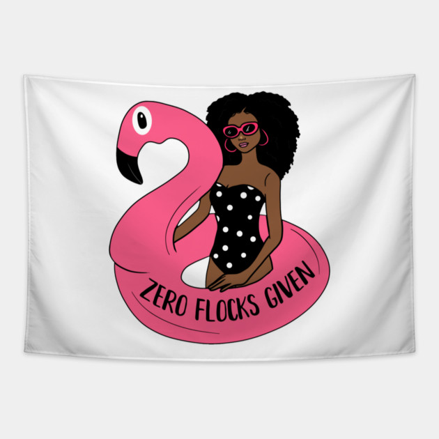 Zero Flocks Flamingo Given, Funny Love Flamingos Tapestry by logiamerch