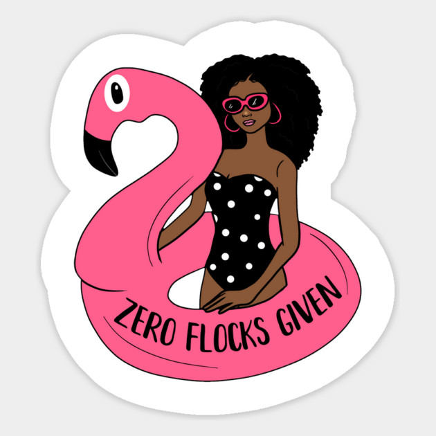 Zero Flocks Flamingo Given, Funny Love Flamingos Magnet by logiamerch