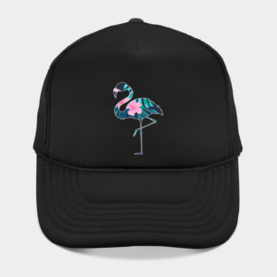 Flamingo with Tropical leaves Pattern, Love Flamingos Hat