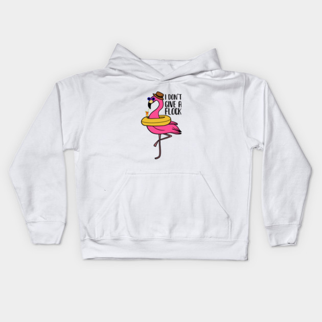 I don't give a Flock, Funny Flamingo Lover Gift Kids Hoodie by logiamerch