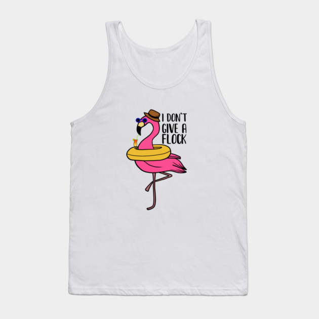 I don't give a Flock, Funny Flamingo Lover Gift Tank Top by logiamerch
