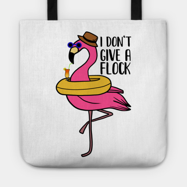 I don't give a Flock, Funny Flamingo Lover Gift Tote by logiamerch