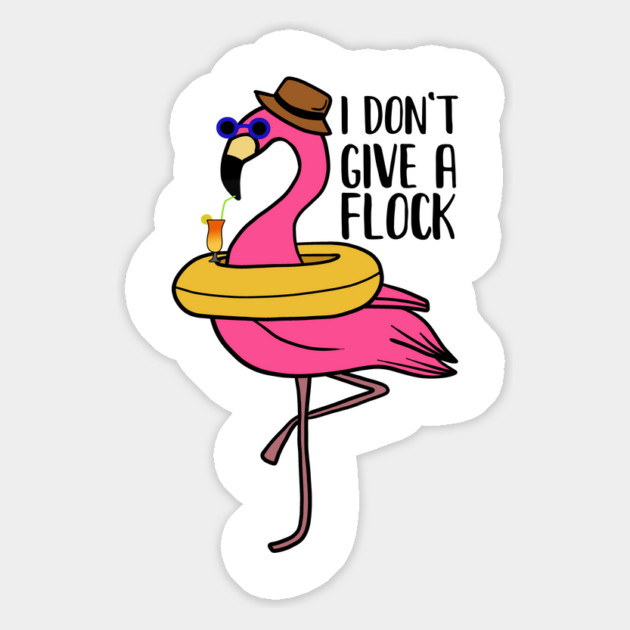 I don't give a Flock, Funny Flamingo Lover Gift Magnet by logiamerch