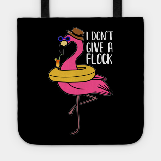I don't give a Flock, Funny Flamingo Lover Gift Tote by logiamerch