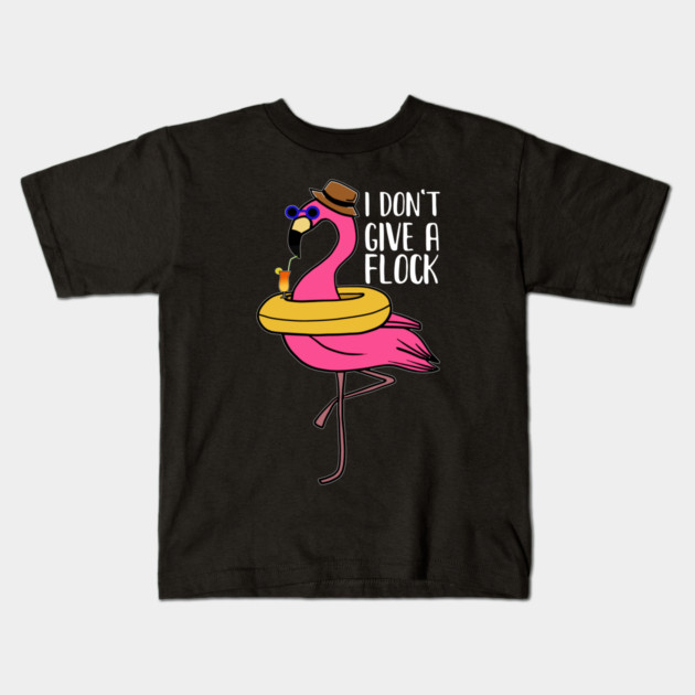 I don't give a Flock, Funny Flamingo Lover Gift Kids T-Shirt by logiamerch