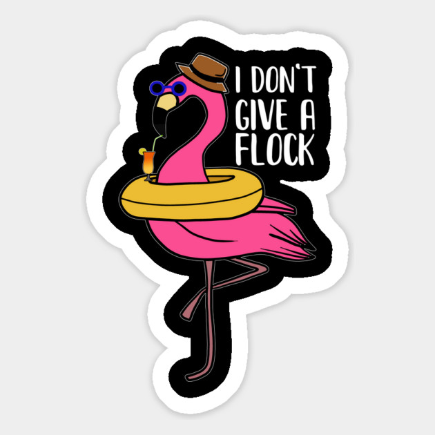 I don't give a Flock, Funny Flamingo Lover Gift Magnet by logiamerch