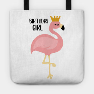 Flamingo, Birthday Girl Gift Princess Tote