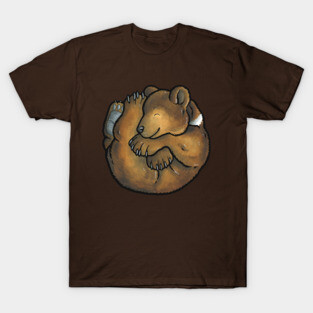 Sleeping brown bear cub T-Shirt