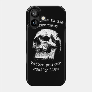 Bukowski quote skull Phone Case